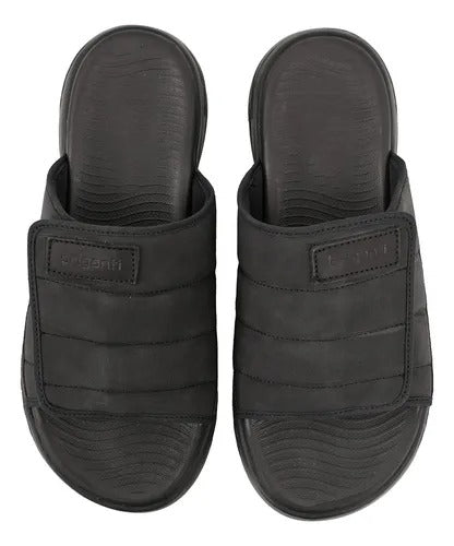 Men's Comfort Faux Leather Sandals With Velcro