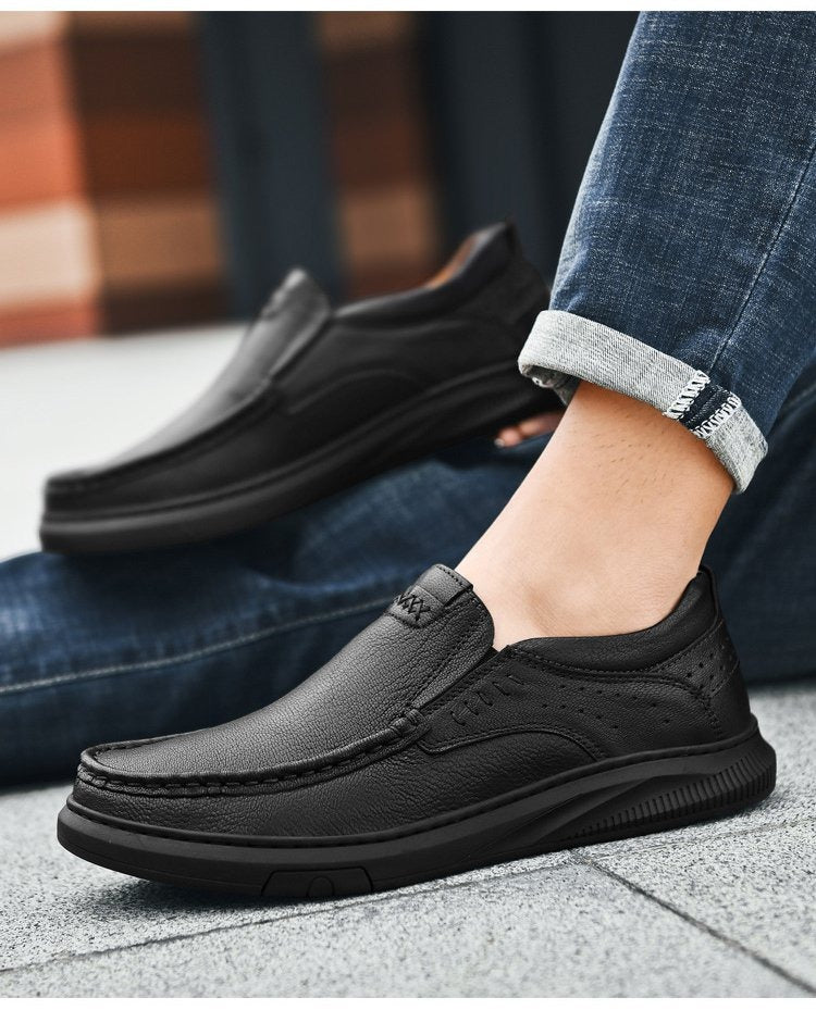 Comfortable Soft-soled Slip-on Leather Shoes For Men