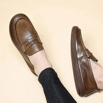 Versatile Loafers Simple Casual Leather Shoes