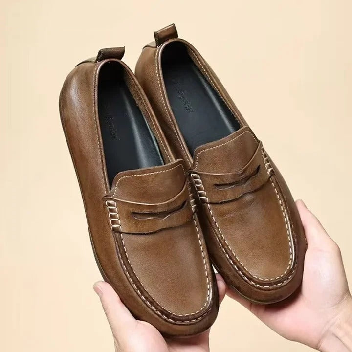 Versatile Loafers Simple Casual Leather Shoes