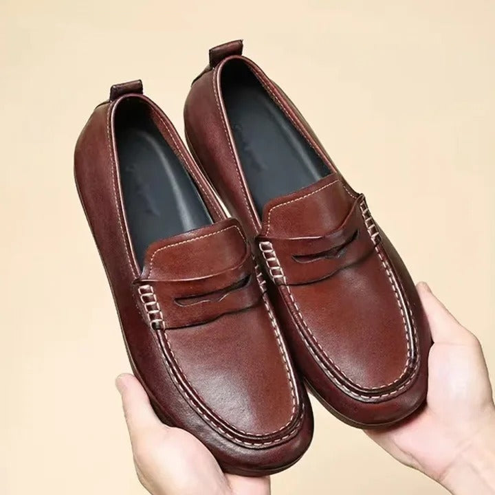 Versatile Loafers Simple Casual Leather Shoes