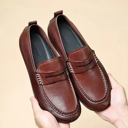 Versatile Loafers Simple Casual Leather Shoes