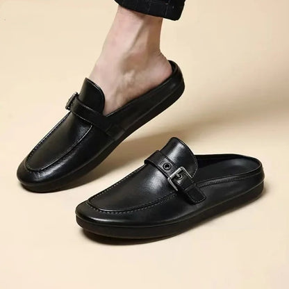 Horsehide Slippers Breathable Casual Leather Shoes