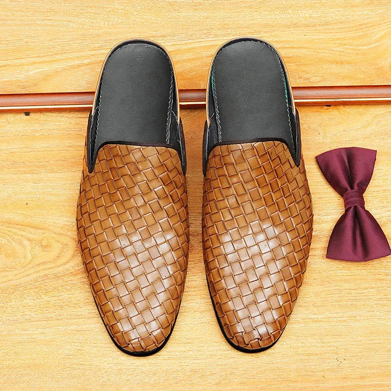 Men's Mules Full-grain Leather Comfortable Slip Resistant Loafer