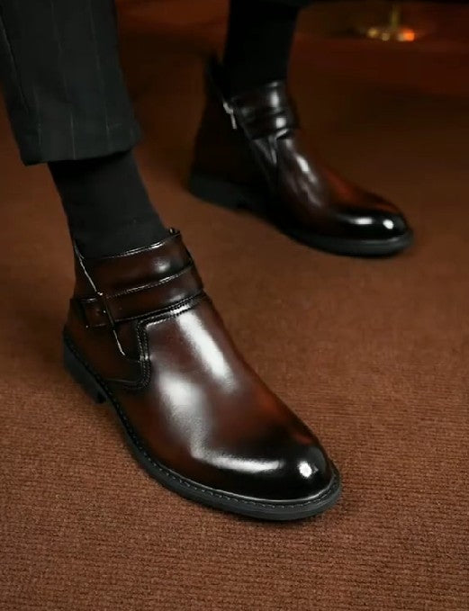 Men's Chelsea Buckle Ankle Boots