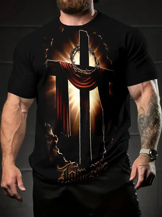 Cross Crown Of Thorns Jesus God Religious T-shirt