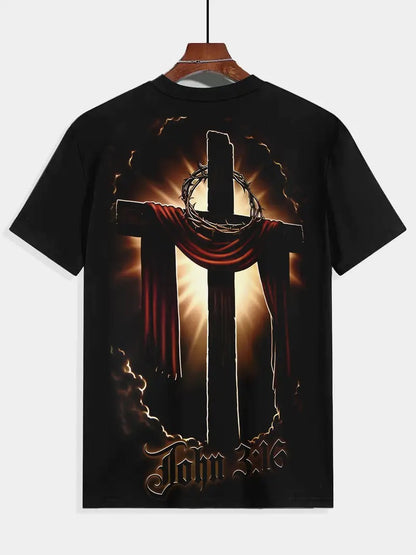 Cross Crown Of Thorns Jesus God Religious T-shirt