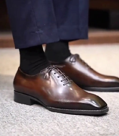 Museum Calfskin Oxford Shoes For Men