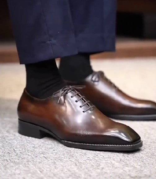 Museum Calfskin Oxford Shoes For Men