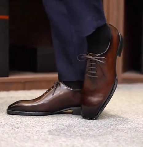 Museum Calfskin Oxford Shoes For Men