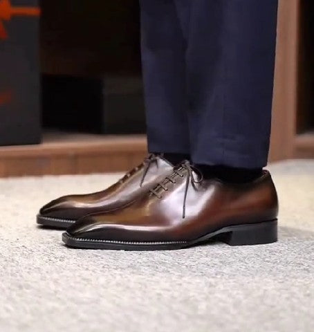 Museum Calfskin Oxford Shoes For Men