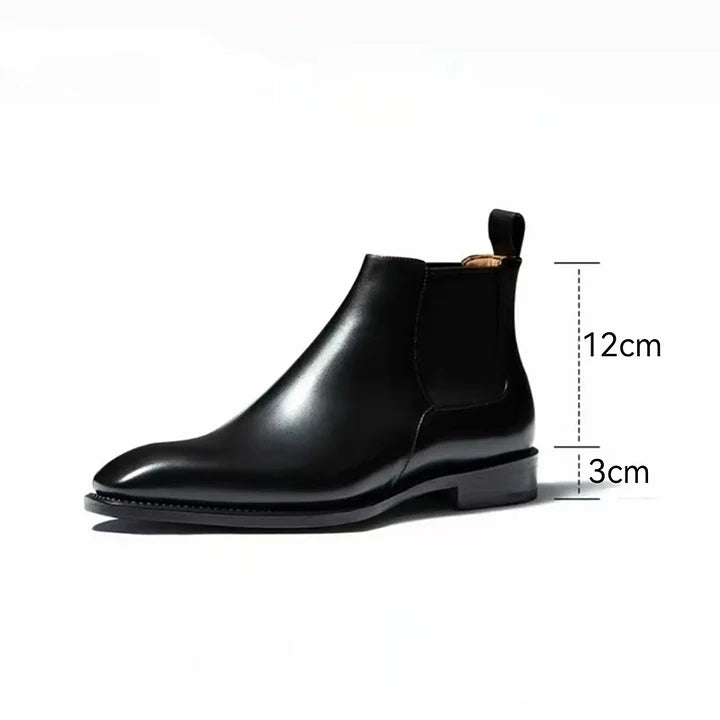 German Calf-Skin Dress Boots/Chelsea Boots For Men