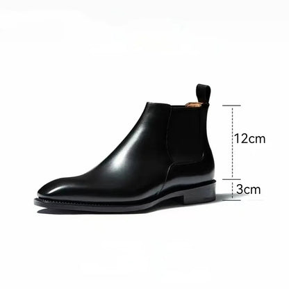 German Calf-Skin Dress Boots/Chelsea Boots For Men