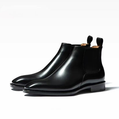 German Calf-Skin Dress Boots/Chelsea Boots For Men