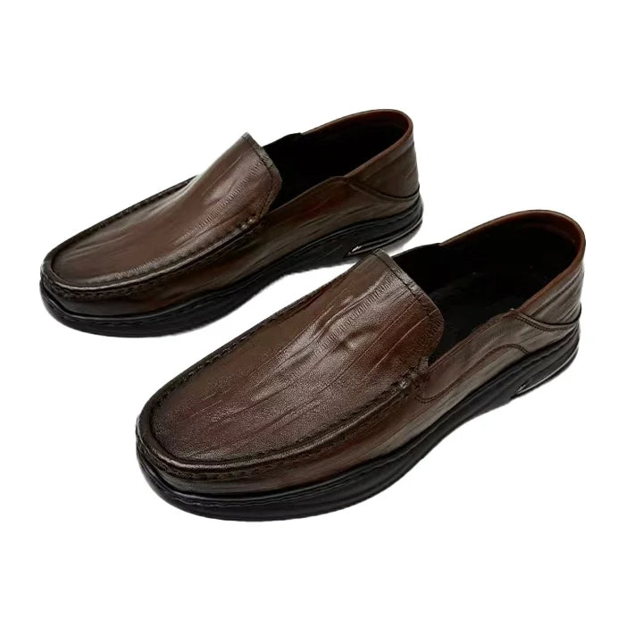 Leisure Breathable Versatile Cowhide Business Loafers