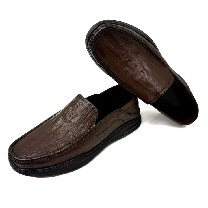 Leisure Breathable Versatile Cowhide Business Loafers