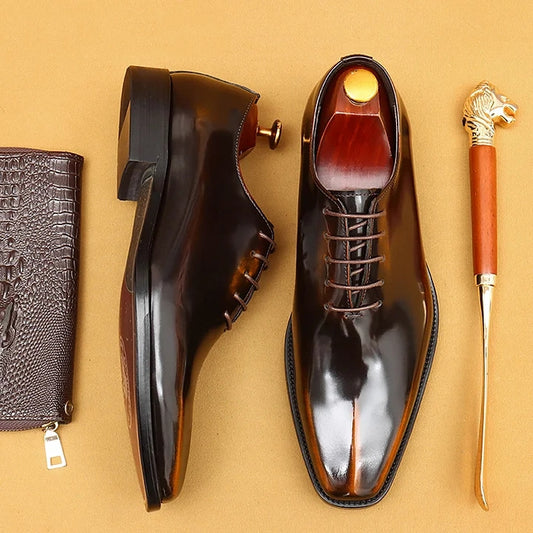 British Style Patent Leather Oxfod Shoes
