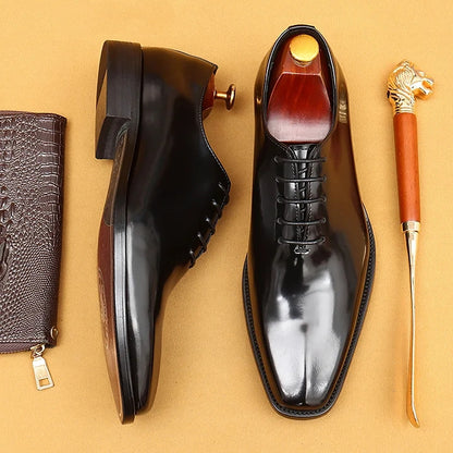 British Style Patent Leather Oxfod Shoes