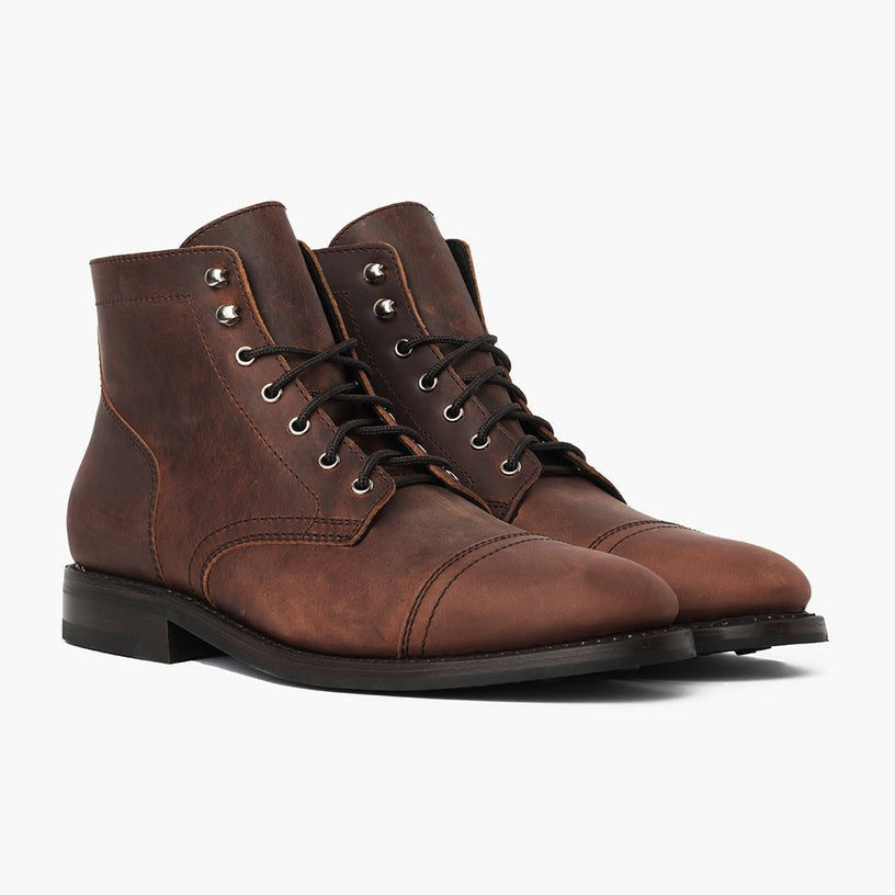 Matte Rugged & Resilient Leather Lace Up Boots