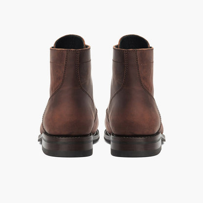 Matte Rugged & Resilient Leather Lace Up Boots