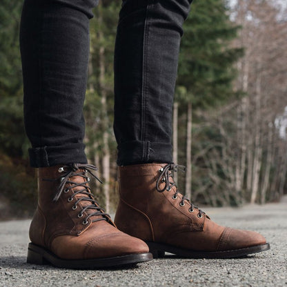 Matte Rugged & Resilient Leather Lace Up Boots