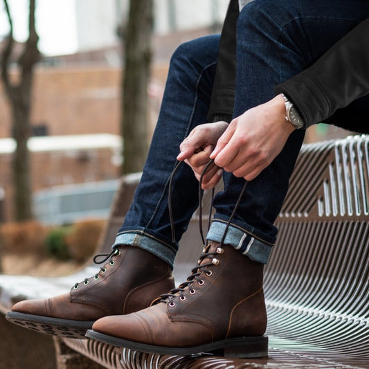 Matte Rugged & Resilient Leather Lace Up Boots