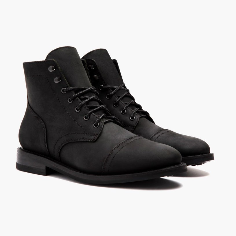 Matte Rugged & Resilient Leather Lace Up Boots