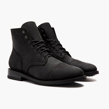 Matte Rugged & Resilient Leather Lace Up Boots