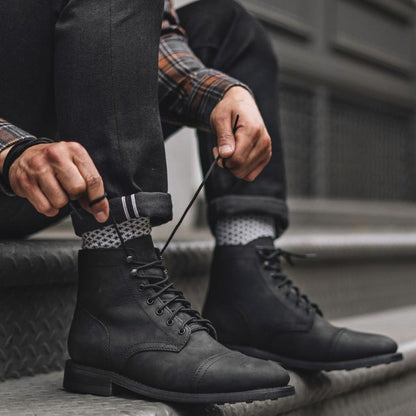 Matte Rugged & Resilient Leather Lace Up Boots