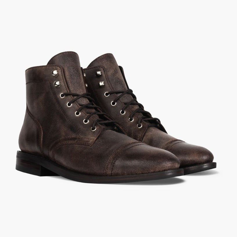 Matte Rugged & Resilient Leather Lace Up Boots