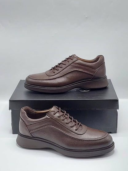 Comfortable Thick-soled Cowhide Casual Men's Shoes
