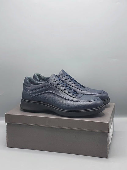 Comfortable Thick-soled Cowhide Casual Men's Shoes