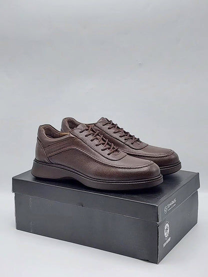 Comfortable Thick-soled Cowhide Casual Men's Shoes