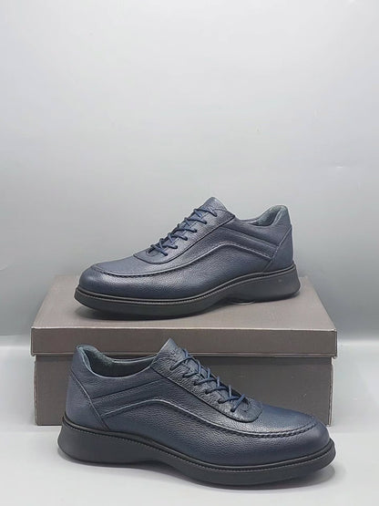 Comfortable Thick-soled Cowhide Casual Men's Shoes