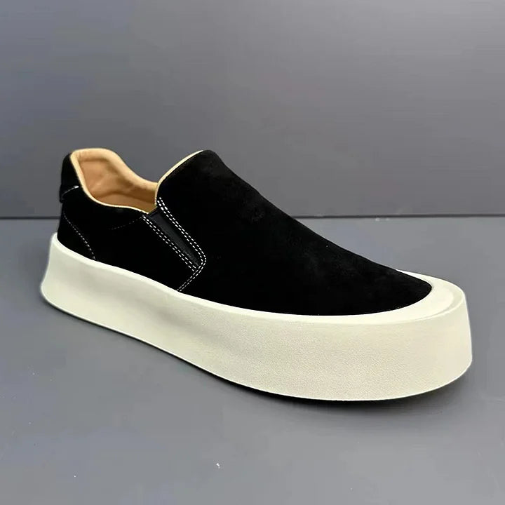 Handmade Retro Cowhide Suede Leather Casual Loafers