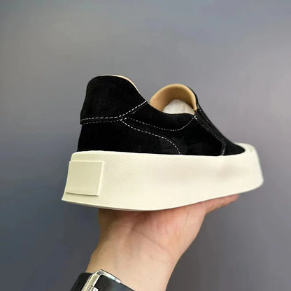 Handmade Retro Cowhide Suede Leather Casual Loafers