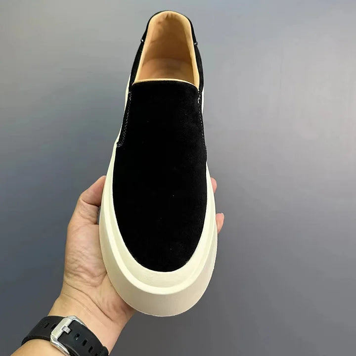 Handmade Retro Cowhide Suede Leather Casual Loafers