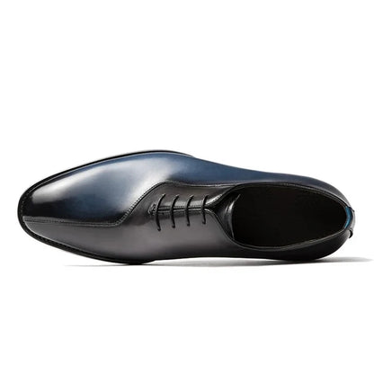 British Lace-up Breathable Pointed Toe Formal Business Leather Shoes
