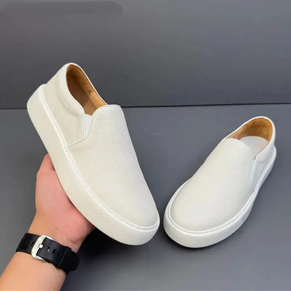 Handemade Retro Genuine Leather Breathable Soft Leather Casual Men's Sneakers