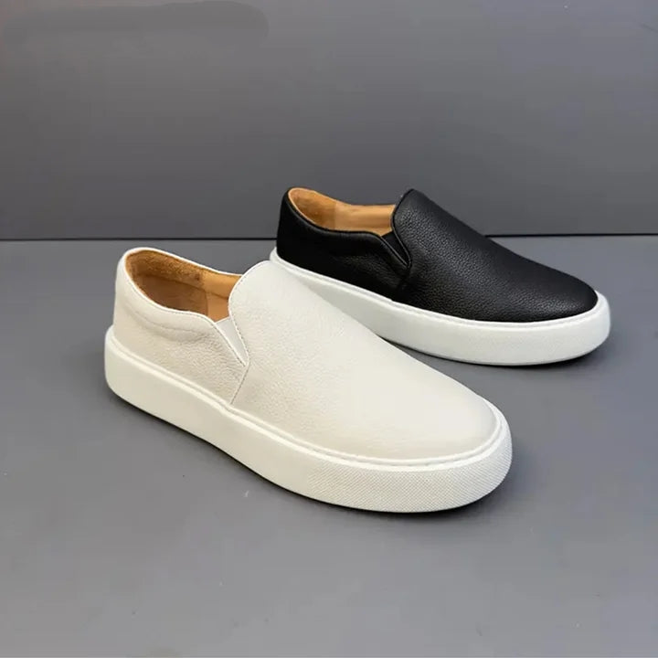 Handemade Retro Genuine Leather Breathable Soft Leather Casual Men's Sneakers