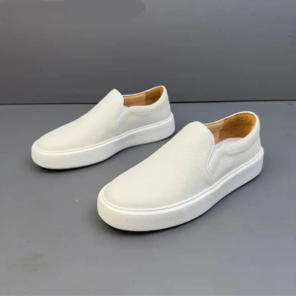 Handemade Retro Genuine Leather Breathable Soft Leather Casual Men's Sneakers