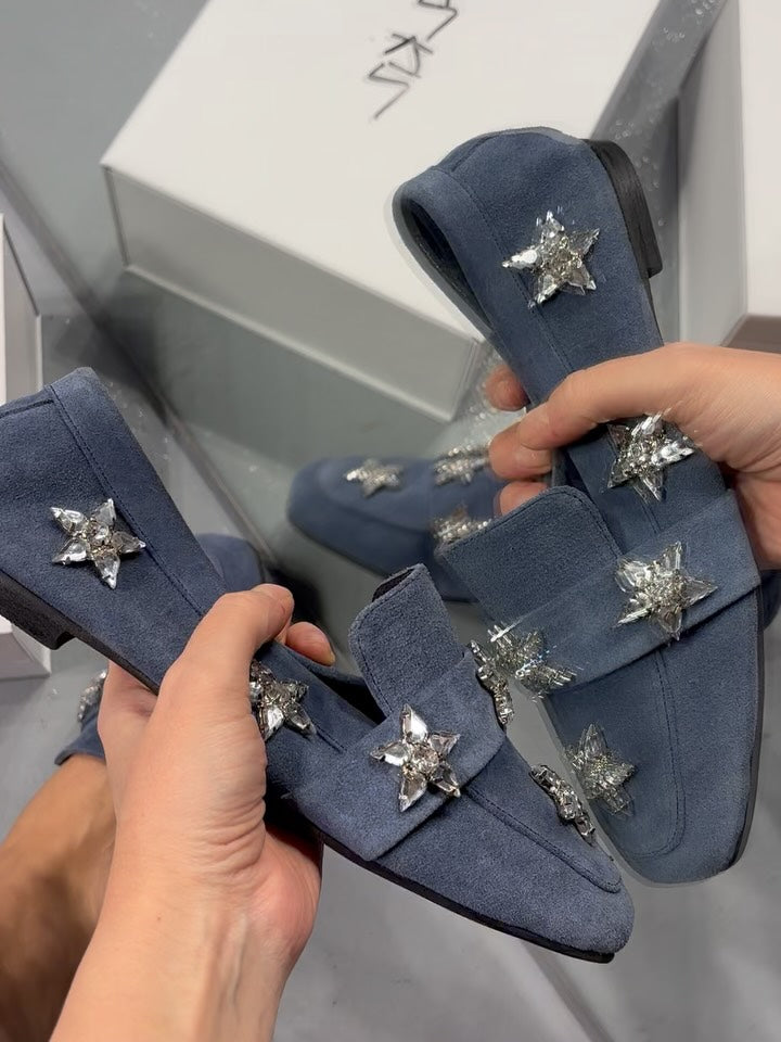 Star Rhinestone Loafers