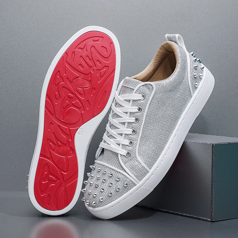 Trendy Red-soled Rivet Shoes