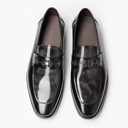 Fashion Casual Breathable Business Leather Shoes Mirror Loafer