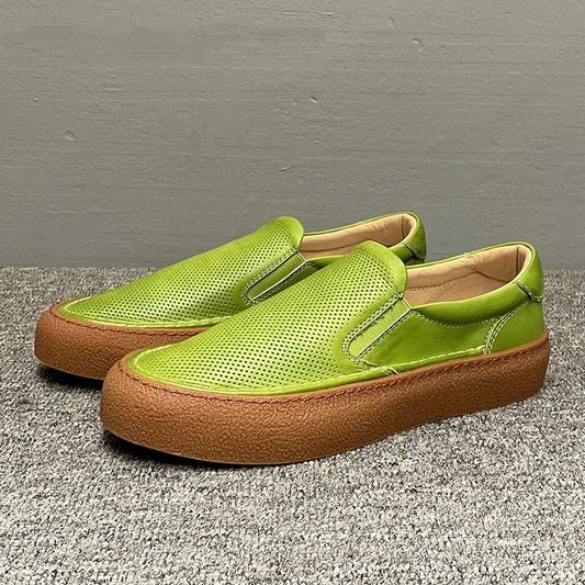 Handmade Retro Simple Style Casual Sneakers