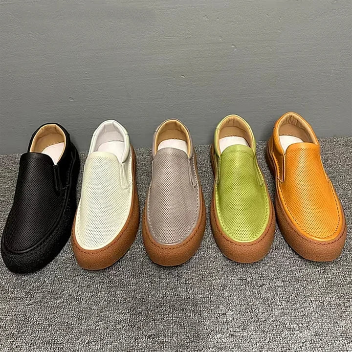 Handmade Retro Simple Style Casual Sneakers