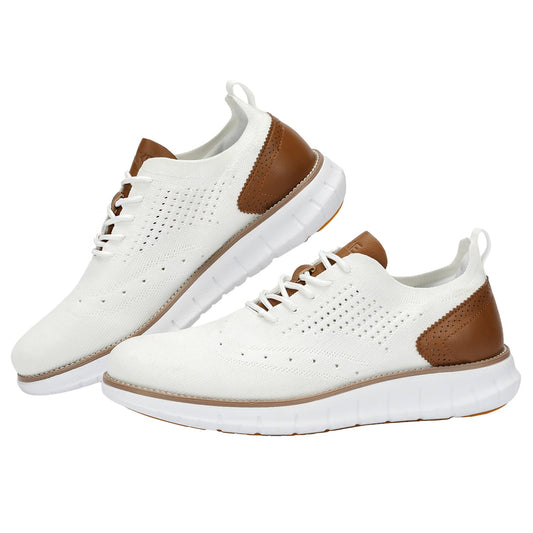 Casual Shoes Breathable Knitted Lace Up Shoes