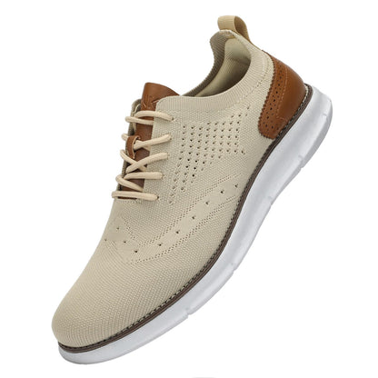 Casual Shoes Breathable Knitted Lace Up Shoes