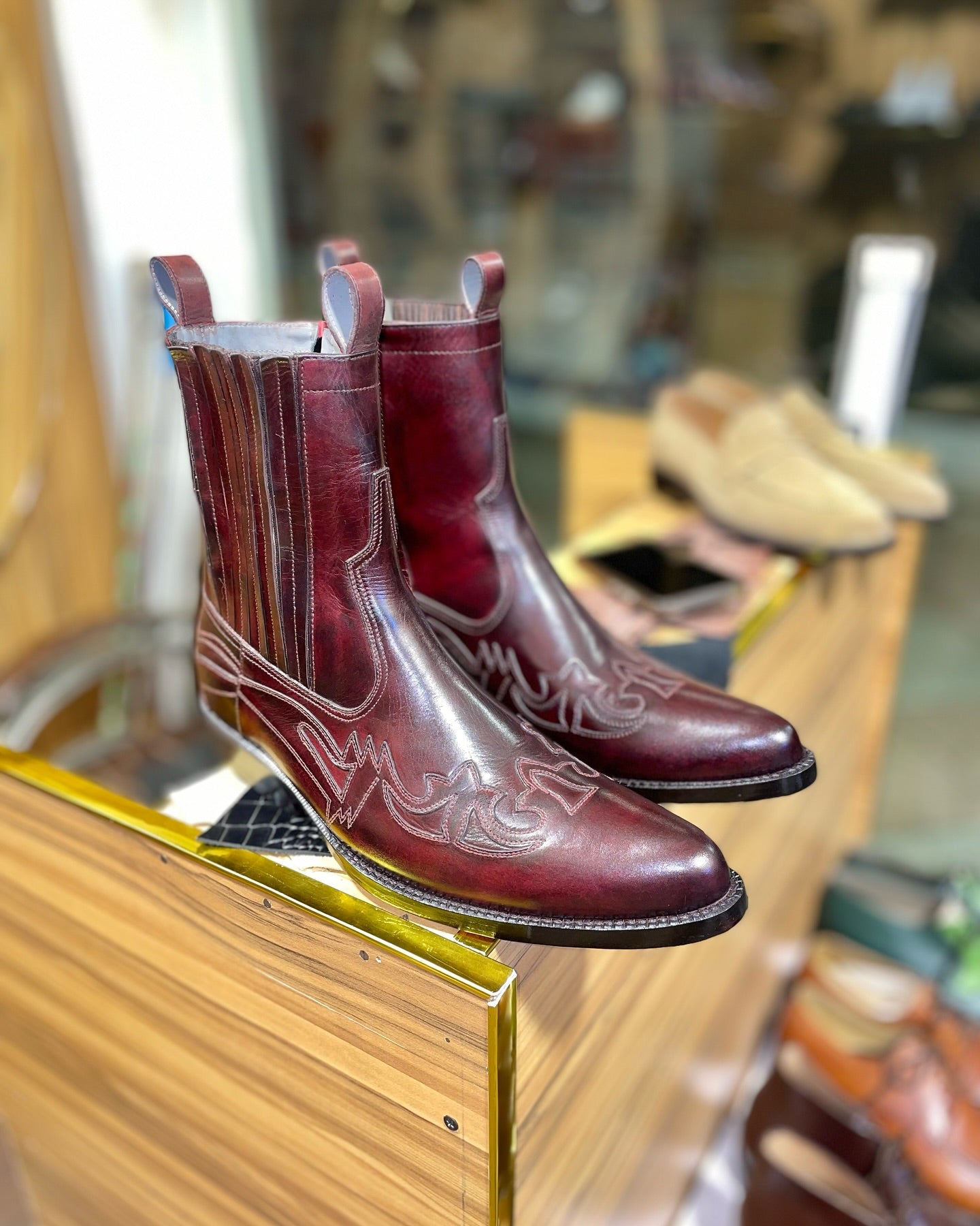Reddish Brown Cowboy Boots For Men