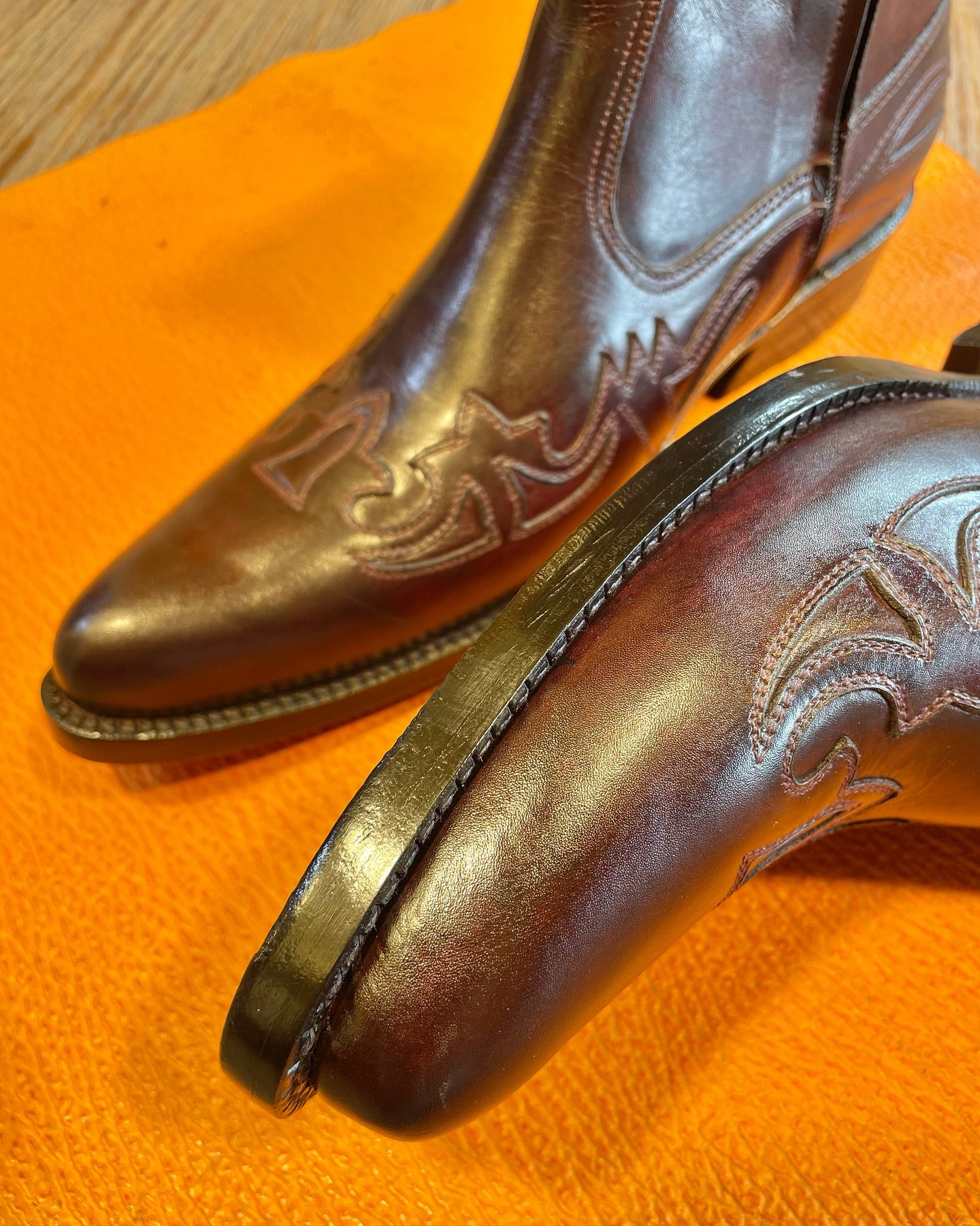 Reddish Brown Cowboy Boots For Men